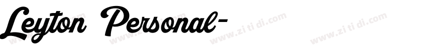 Leyton Personal字体转换